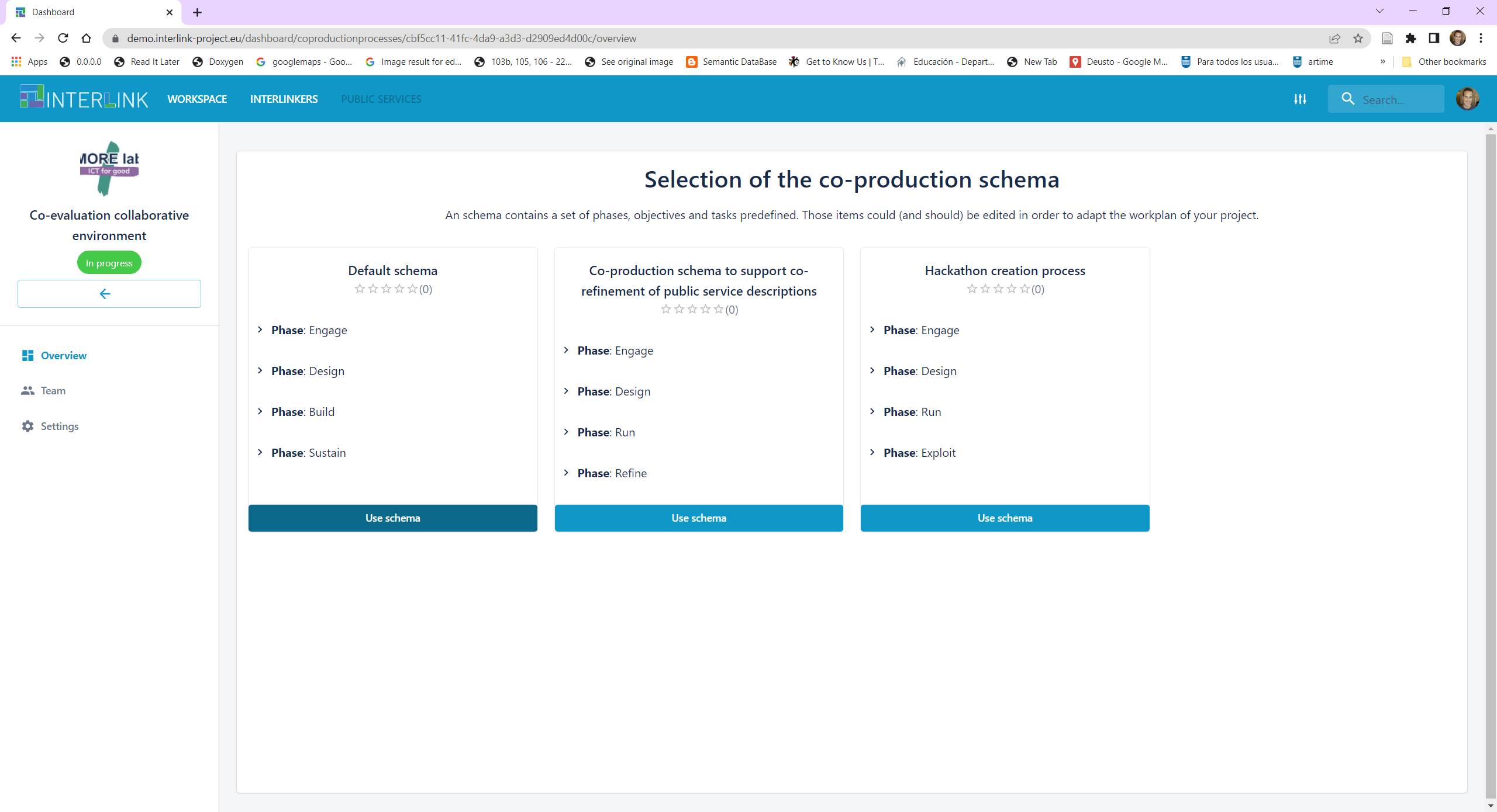 Select default schema